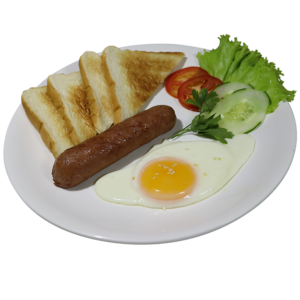 Toasted Bread with Sausage and Egg